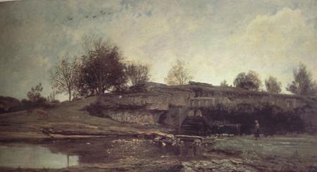 Charles Francois Daubigny The Lock at Optevoz (nn03) Sweden oil painting art